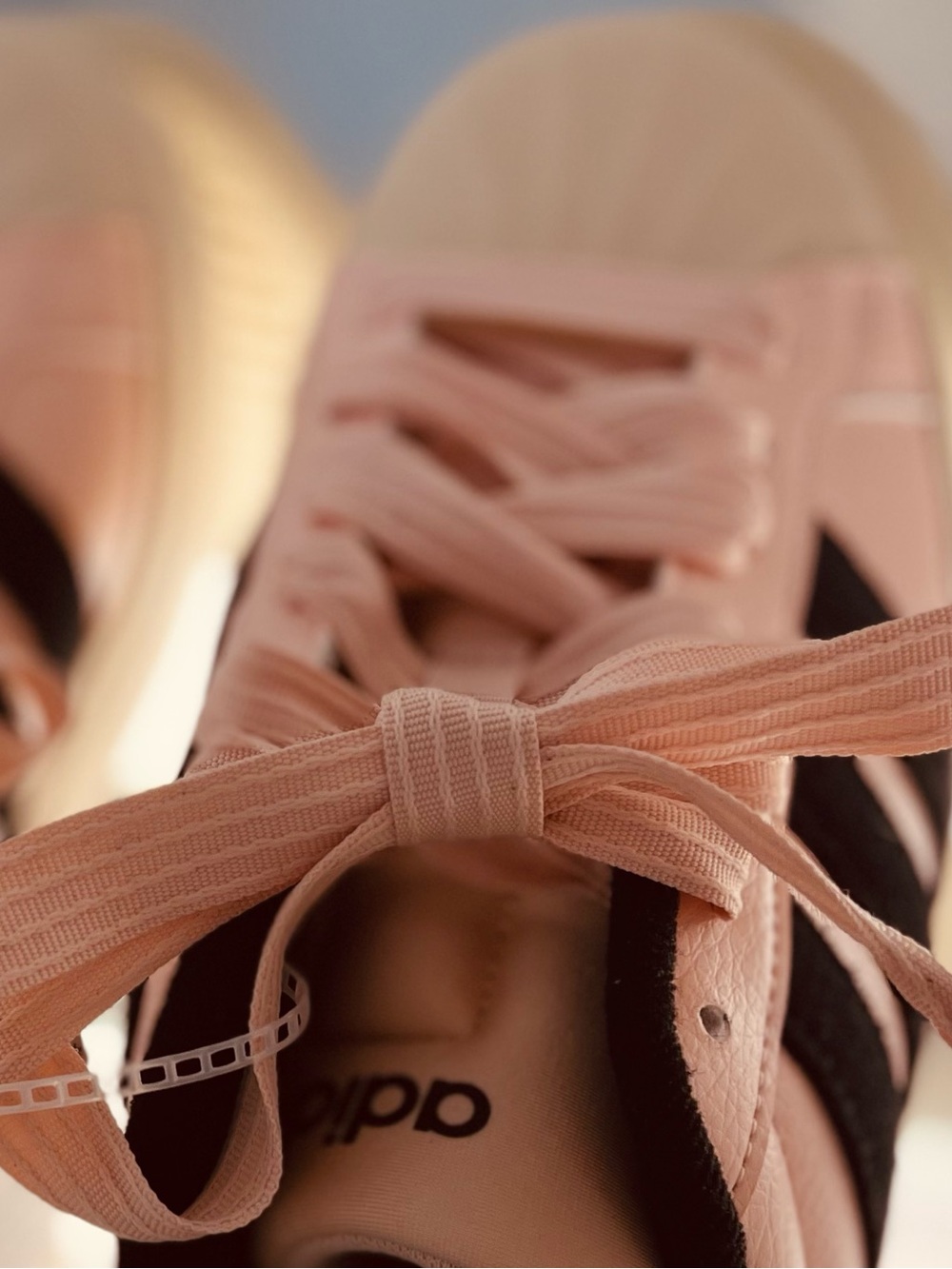 GOAT ADIDAS Women's PEREFCT Baby Pink Sneakers with Black Stripes